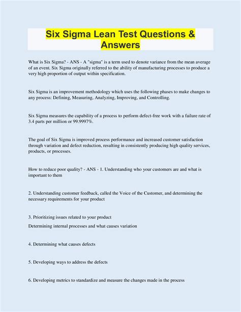 Lean Quiz Questions And Answers Epub