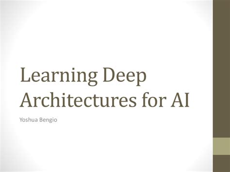 Learning Deep Architectures for AI Kindle Editon