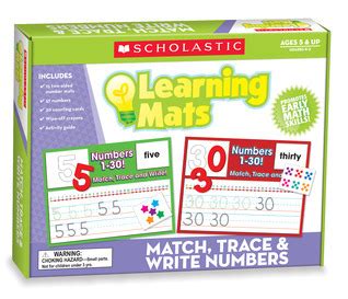 Learning Mats Match Trace and Write Numbers Reader