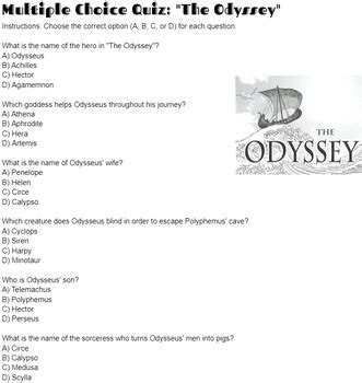 Learning Odyssey Quiz Answers English 1 Doc