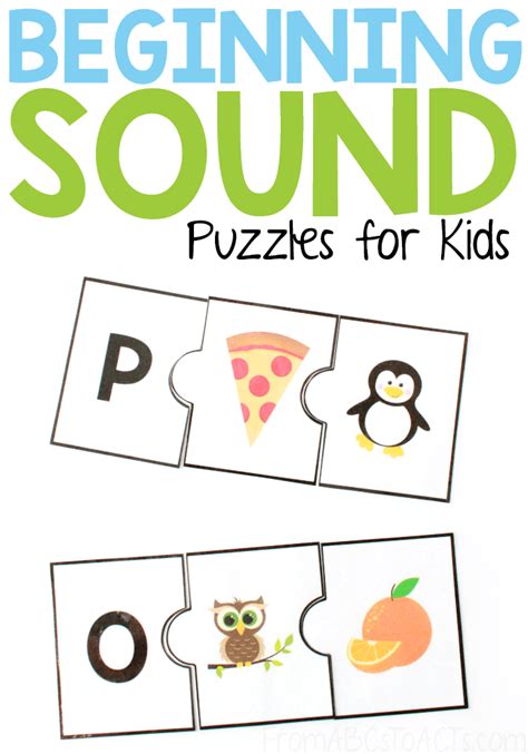 Learning Puzzles Beginning Sounds Reader