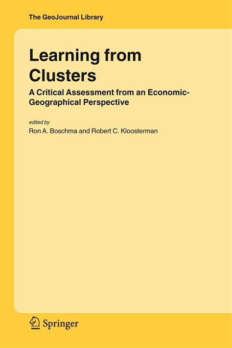 Learning from Clusters A Critical Assessment from an Economic-Geographical Perspective Kindle Editon