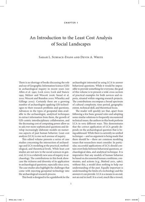 Least Cost Analysis of Social Landscapes Archaeological Case Studies Reader