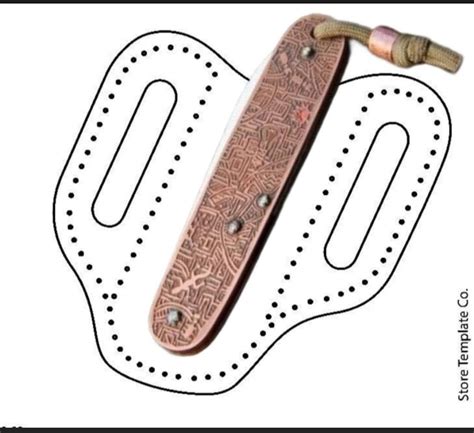 Leather Knife Sheath Template