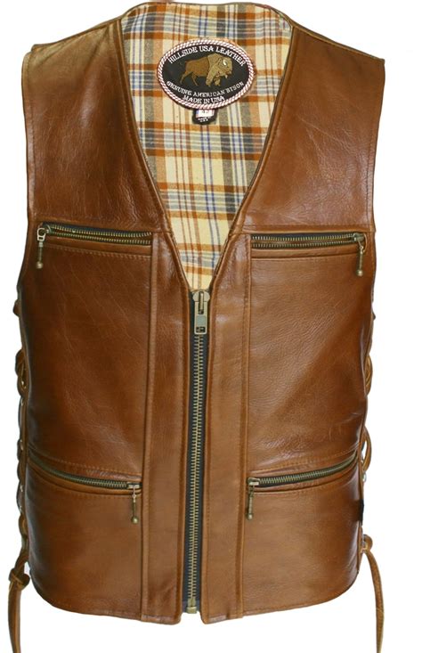 Leather Vest: