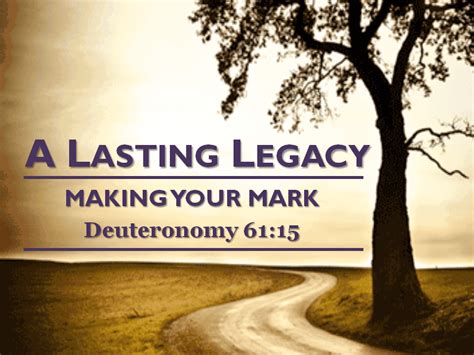 Leaving a Legacy of Conviction Leaving a Lasting Legacy Pt 6 PDF