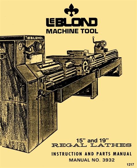 Leblond Regal Lathe Manual Ebook Doc