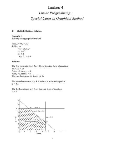 Lecture 4 5 Linear Programming Graphical Solution Reader