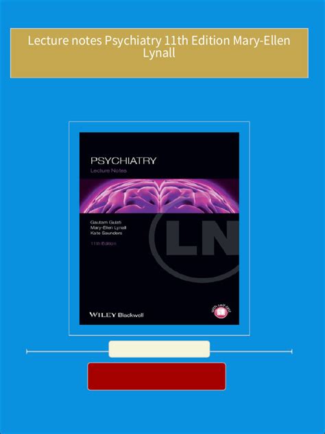 Lecture Notes Psychiatry Kindle Editon