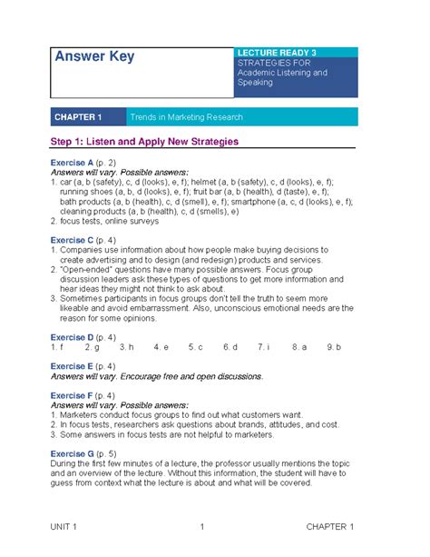 Lecture Ready 3 Answer Key Files PDF