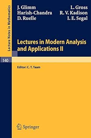 Lectures in Modern Analysis and Applications II PDF