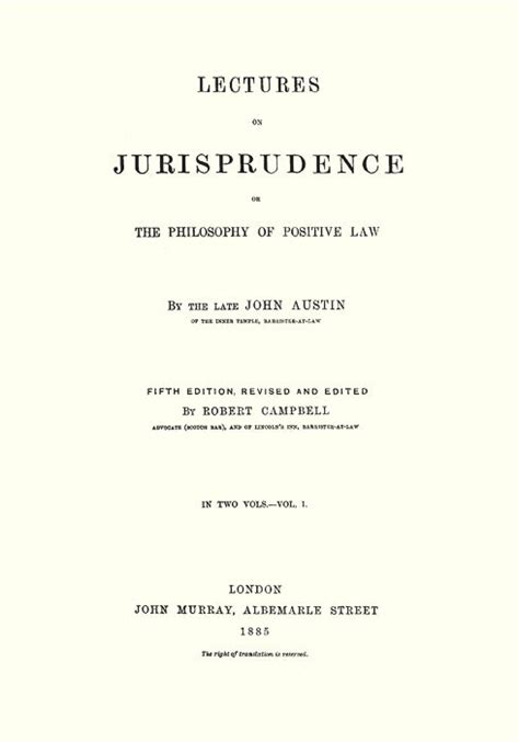 Lectures on Jurisprudence Or the Philosophy of Positive Law 5th ed 1885 2 Vols PDF