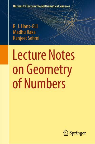 Lectures on the Geometry of Numbers 1st Edition Epub