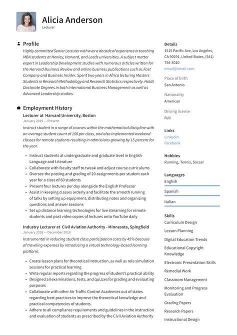 Leeds Resume Template