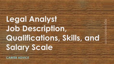 Legal Analyst Salary: An Overview