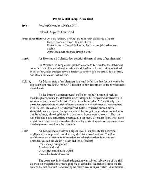 Legal Brief Template Word
