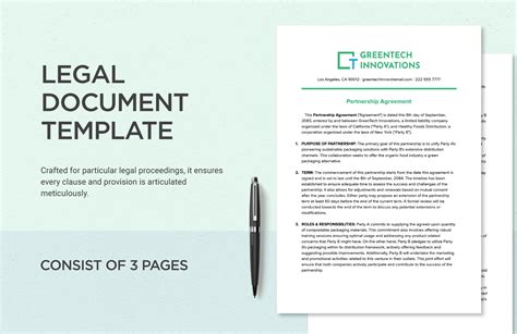 Legal Document Template Word
