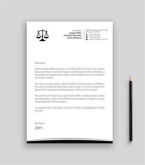 Legal Firm Letterhead Template