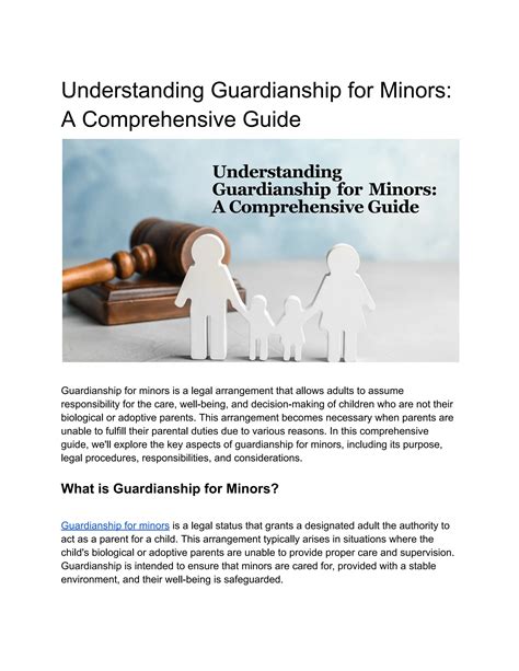 Legal Guardianship in Singapore: A Comprehensive Guide for Ensuring the Well-being of Minors