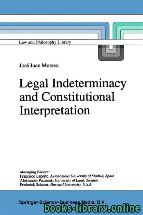 Legal Indeterminacy and Constitutional Interpretation 1st Edition PDF