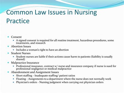 Legal Issues in Nursing Doc