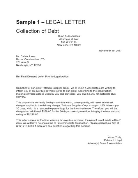 Legal Letter Template