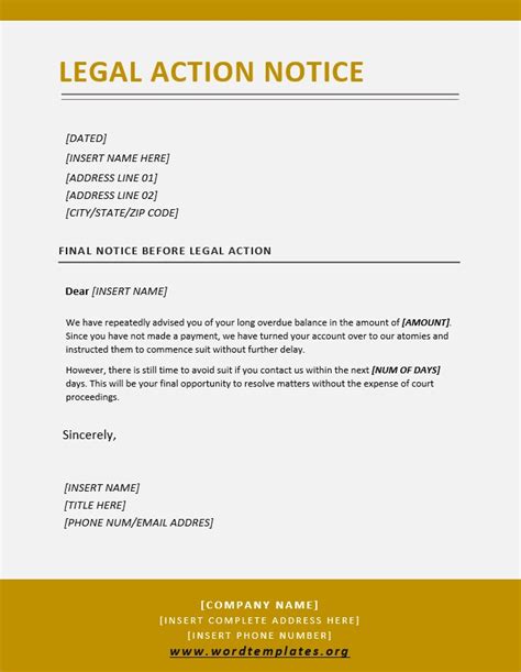 Legal Notice Templates