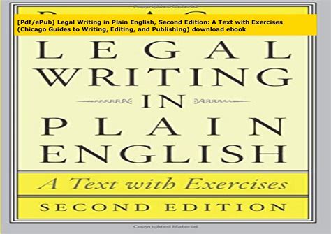 Legal Writing In Plain English: A Text With Ebook Epub