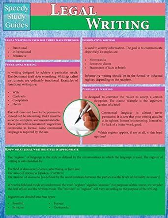 Legal Writing Speedy Study Guides Academic Reader