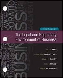 Legal and Regulatory Environment 16th Edition Kindle Editon