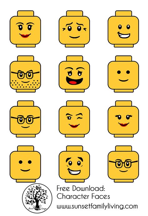Lego Face Template