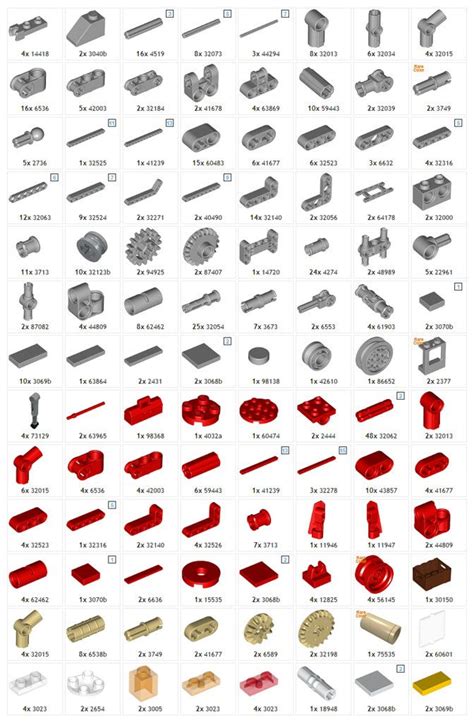 Lego Technic Parts Catalog
