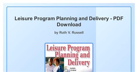 Leisure Program Planning and Delivery Ebook Doc