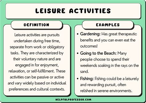 Leisure Purpose and Meaning