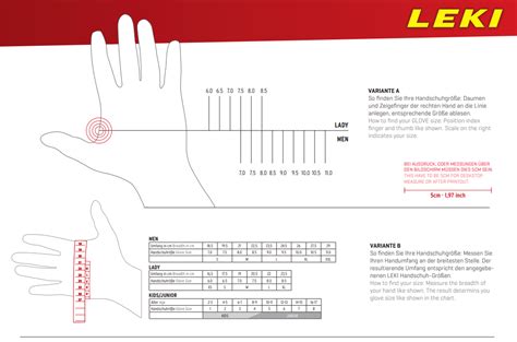 Leki Glove Size Chart