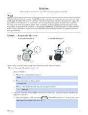 Lemonade Molarity Pogil Answers Doc Up Com Doc