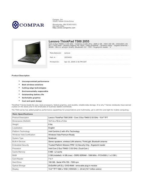 Lenovo T500 User Manual  Ebook Kindle Editon