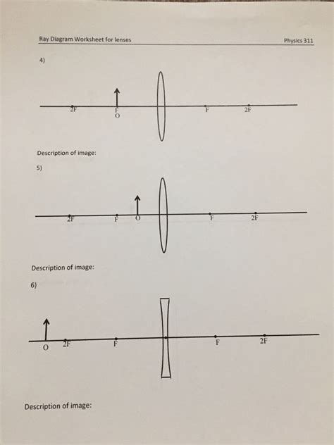 Lens Ray Diagram Worksheet Answers Doc