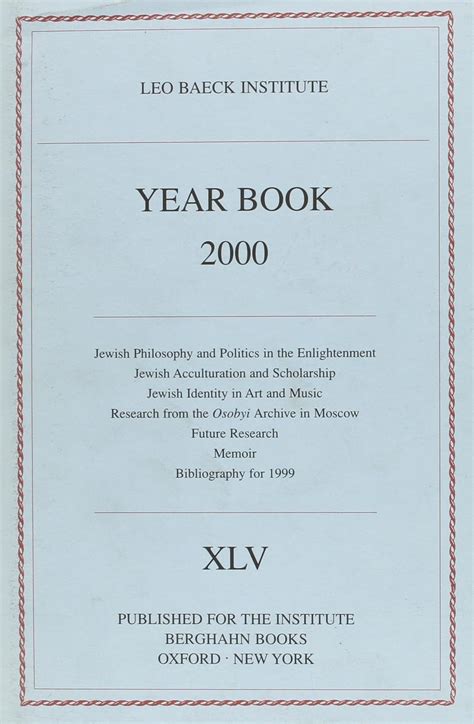 Leo Baeck Institute Yearbook 2000 PDF