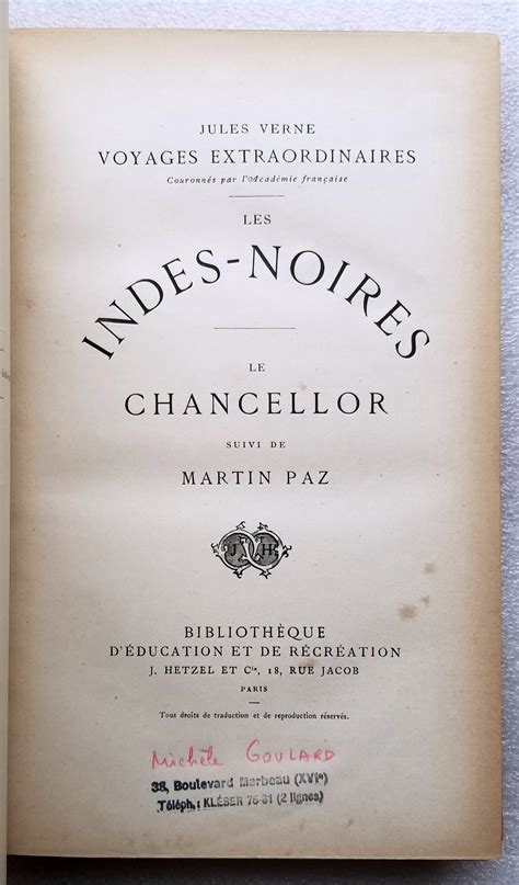 Les Indes-Noires Et le Chancellor Suivi de Martin Paz Classic Reprint French Edition Doc
