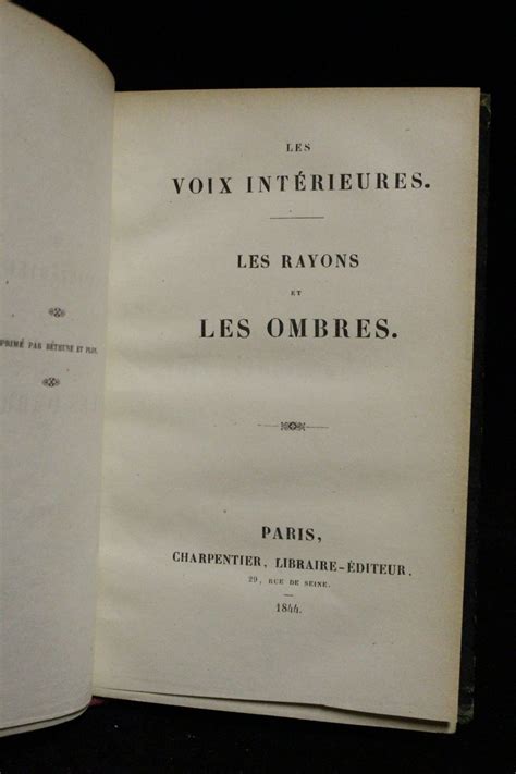 Les Voix Intérieures Les Rayons Et Les Ombres French Edition PDF