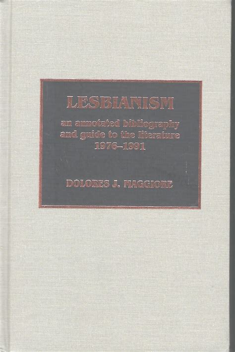 Lesbianism An Annotated Bibliography and Guide to the Literature Epub