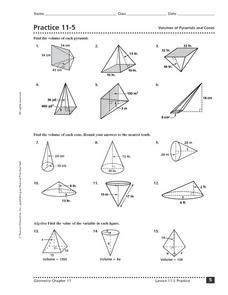 Lesson 103 Volume Of Pyramids And Cones Answers PDF