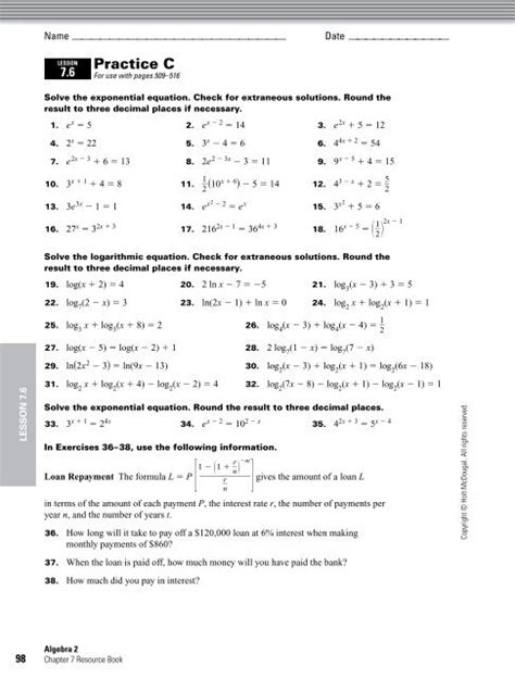 Lesson 112 Practice C Answers Kindle Editon