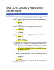 Lesson 6 Knowledge Assessment Answers Doc