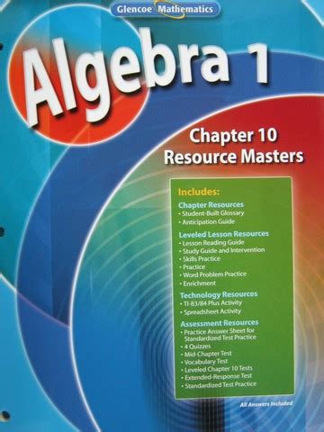 Lesson Master Answers Algebra Chapte 10 Kindle Editon