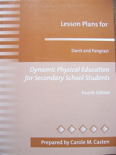 Lesson Plans for Dynamic Physical Education for Secondary School Students 4th Edition PDF