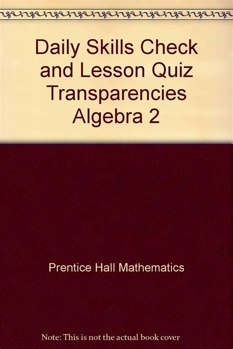 Lesson Quiz Transparency Answers PDF