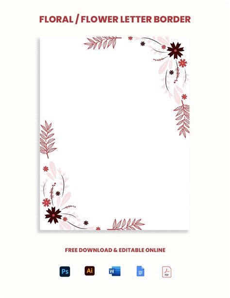 Letter Border Design Template