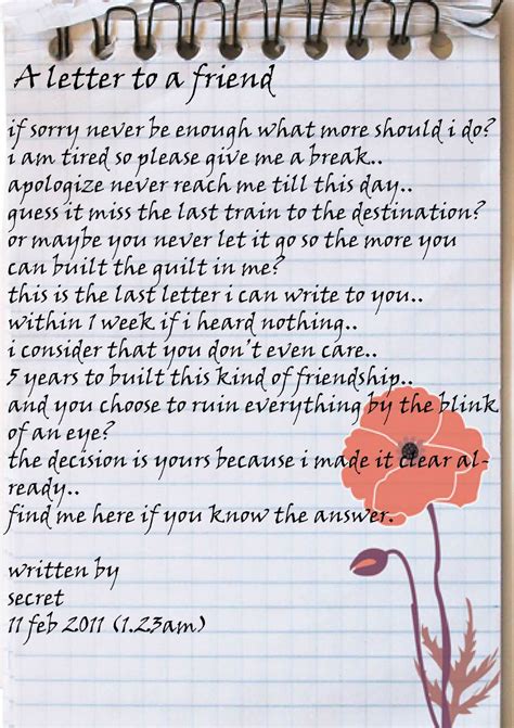 Letter Friend Template